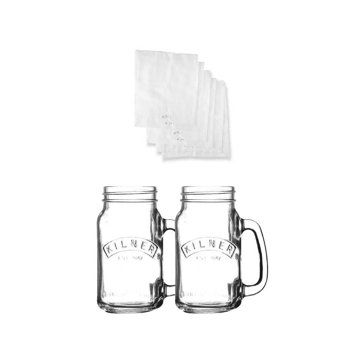 Bình nước thuỷ tinh có vòi Kilner 3L kèm 2 ly Kilner Kombucha - 7 Món
