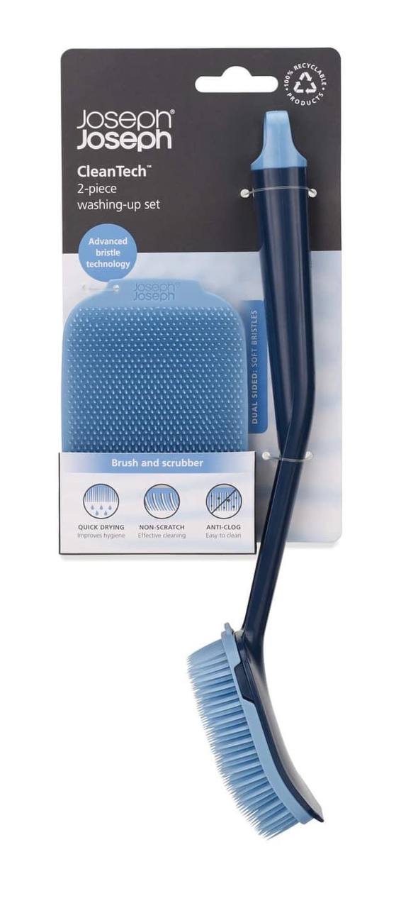 Bàn chải vệ sinh nồi chảo silicone Joseph Joseph CleanTech (Blue)