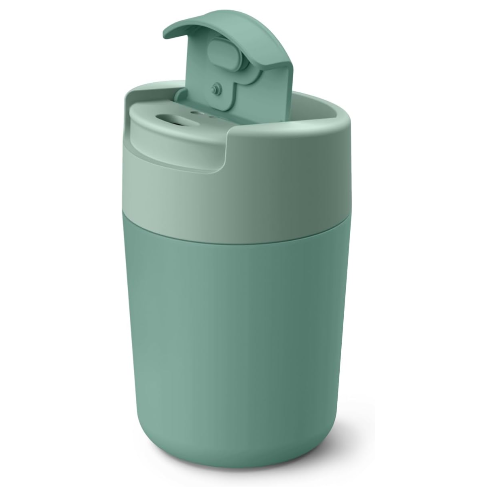 Cốc cầm tay dã ngoại Joseph Joseph 81122 Sipp™ Reisebecher  Klappdeckel - 340 ml (12 fl. oz) - Grün - màu xanh mint