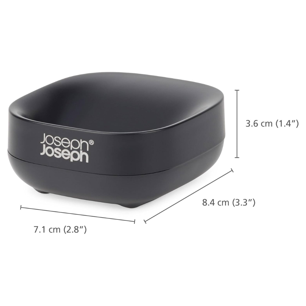 Hộp đựng xà phòng Joseph Joseph Slim Compact Soap Dish 70601 Matte Black màu đen nhám