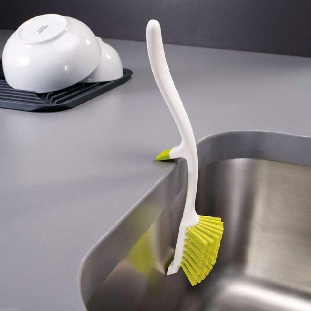Dụng cụ cọ bát đĩa Joseph Joseph 85025 Edge™ Dish - Geschirrbürste - Weiß/Grün VE 4 màu xanh lá cây