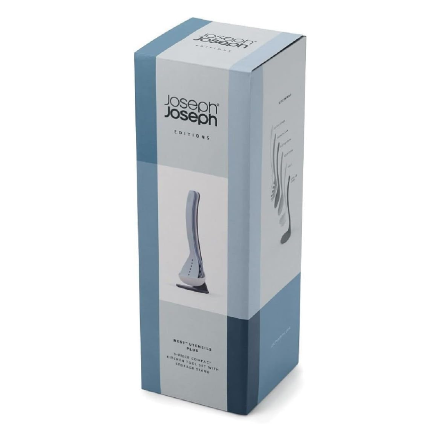 Bộ dụng cụ nấu ăn 5 món kèm giá đỡ Joseph Joseph 10526 Editions Nest™ Küchenhelfer Plus, 5-teiliges Set – Sky (màu xanh)