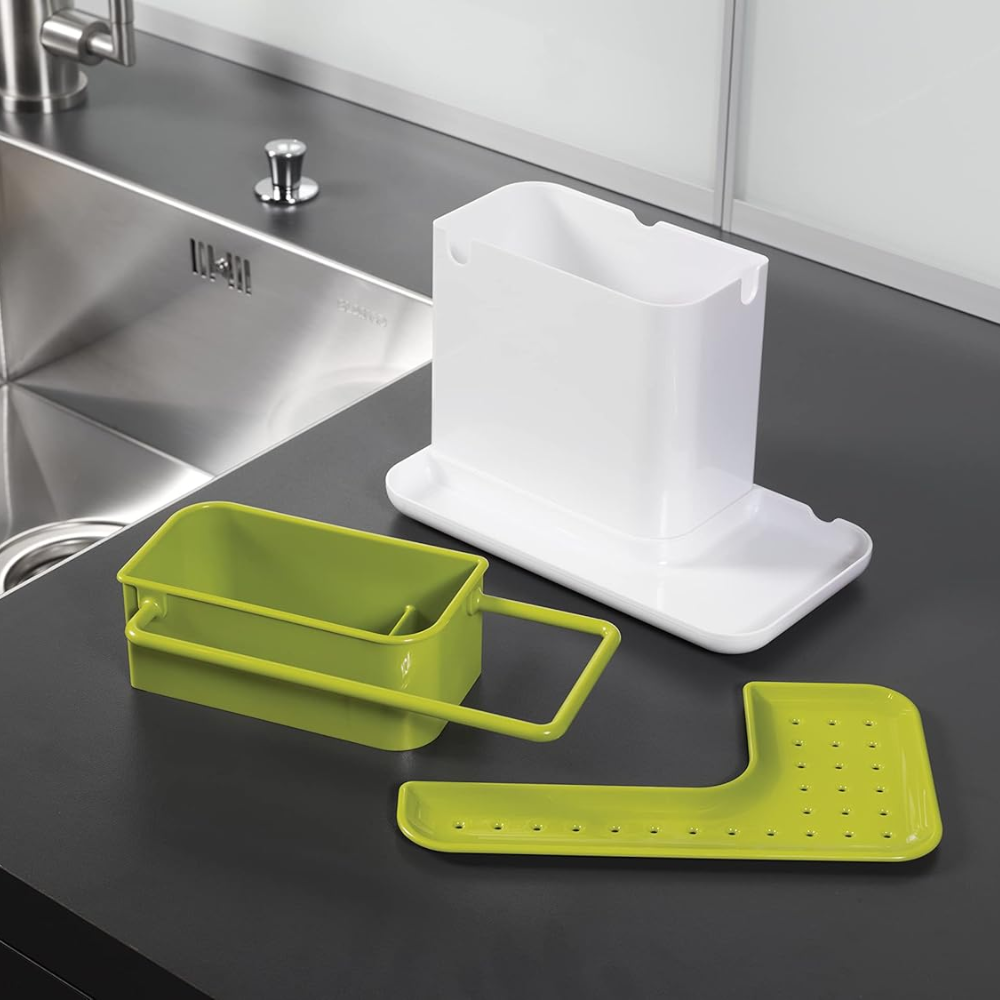Giá để dụng cụ rửa chén Joseph Joseph 85021 Caddy (White / Green) (màu trắng/ xanh cốm)