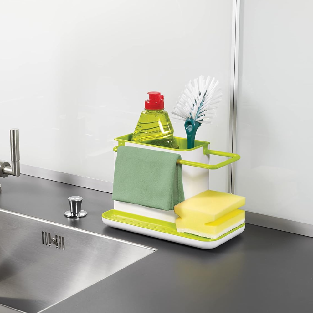 Giá để dụng cụ rửa chén Joseph Joseph 85021 Caddy (White / Green) (màu trắng/ xanh cốm)