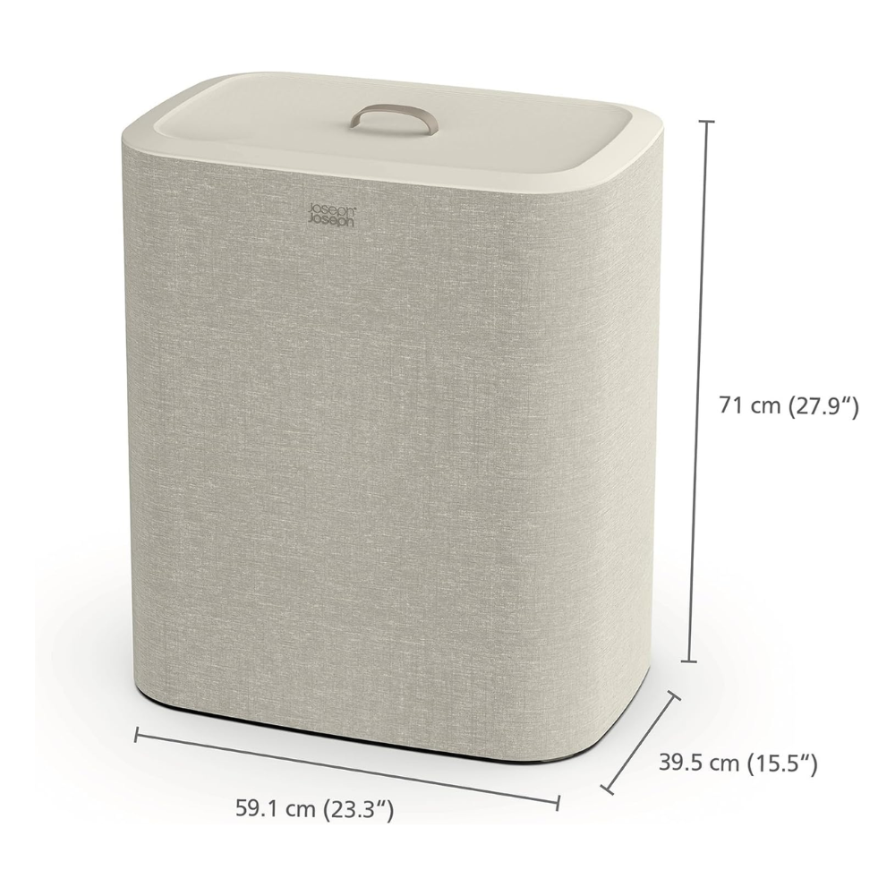 Giỏ đựng quần áo 2 ngăn có quai xách Joseph Joseph 50020 Tota 90L (ECRU)