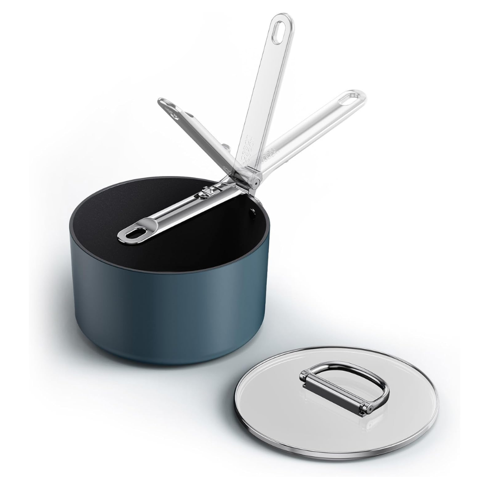 Quánh Joseph Joseph 45038 19cm Blue Saucepan - có vung kính