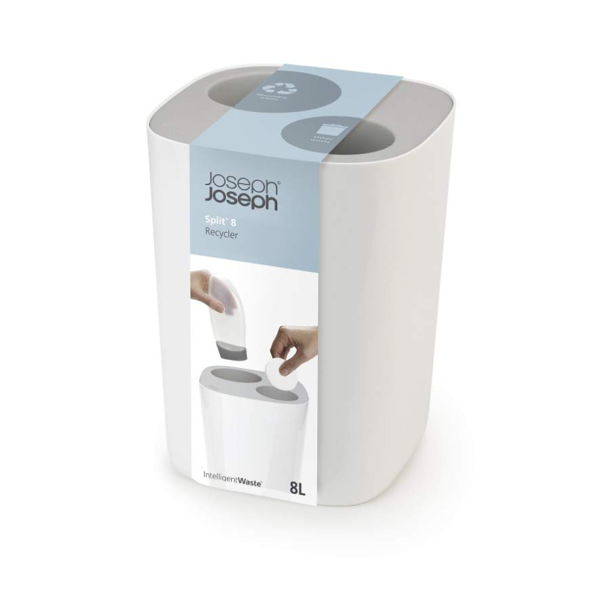 Thùng rác nhà tắm 2 ngăn Joseph Joseph 70514 Split 8L (Grey)