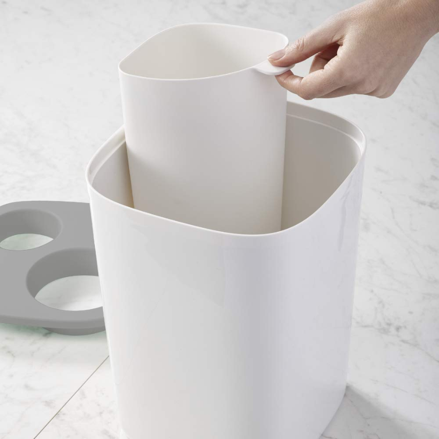 Thùng rác nhà tắm 2 ngăn Joseph Joseph 70514 Split 8L (Grey)