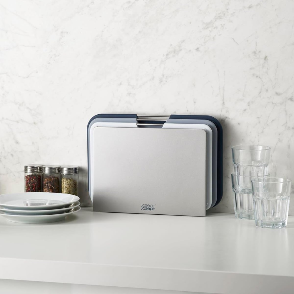 Bộ 3 thớt Joseph Joseph Nest Boards Regular 60146 Grey Blue màu xanh xám