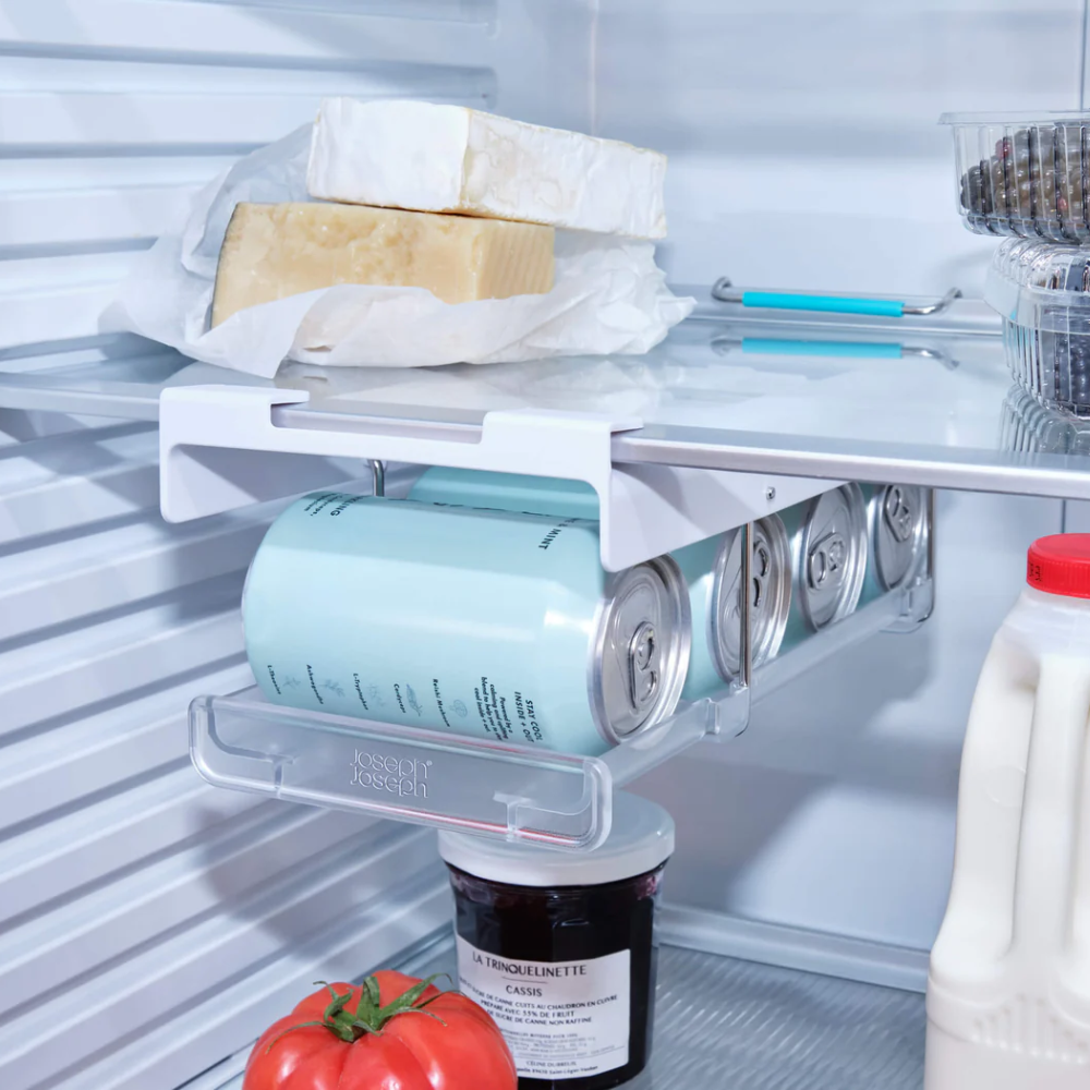 Bộ 2 giá để lon Joseph Joseph 8500008 FridgeStore™ Under-Shelf Pack of 2 Collapsible Can Dispensers