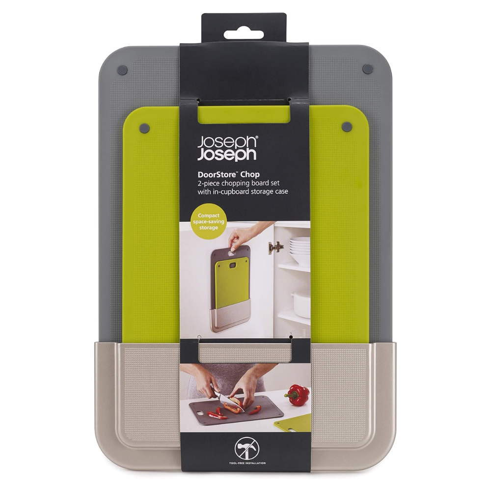 Bộ 2 thớt treo cửa tủ bếp Joseph Joseph 60149 DoorStore 2Pce Chopping Board Set