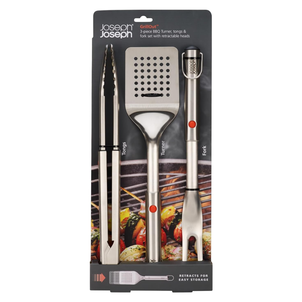 Bộ 3 món dụng cụ nướng BBQ Joseph Joseph 2000004 GrillOut 3pc BBQ Tool Set