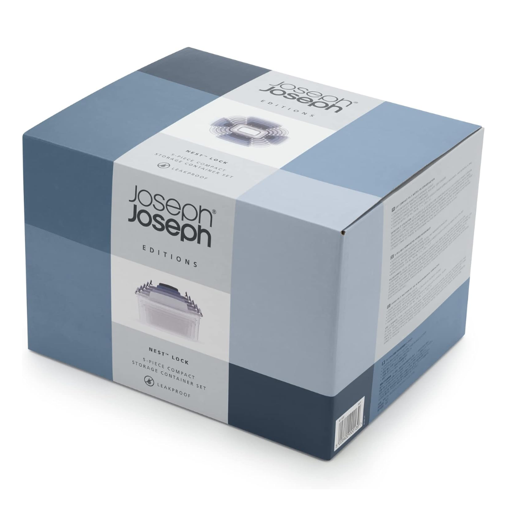 Bộ 5 hộp nhưa đựng thực phẩm Joseph Joseph 81105 Nest™ Lock Multi-Size 5pc Set - Sky (Editions)
