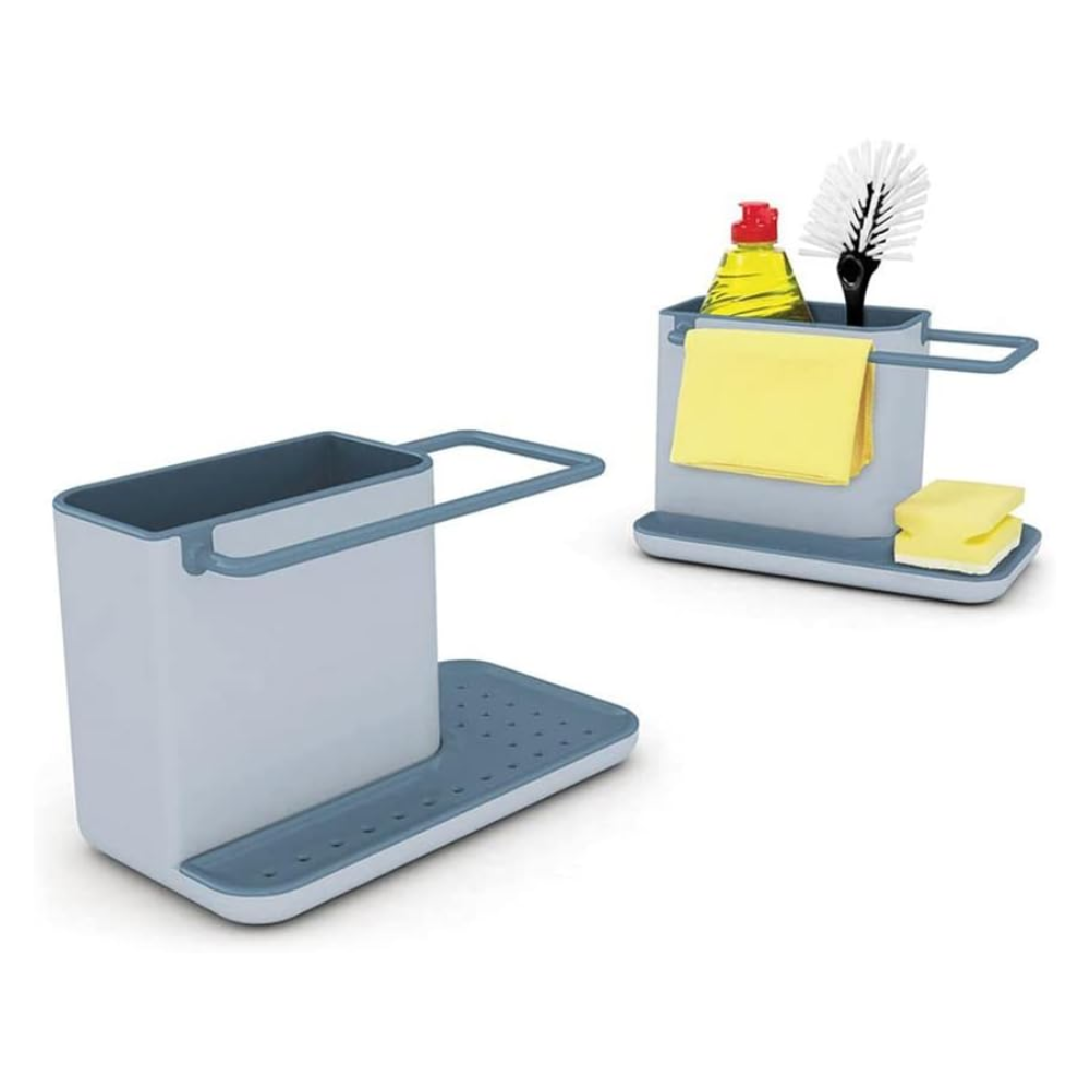 Hộp đựng dụng cụ cọ rửa Joseph Joseph 85180 Caddy Kitchen Sink Area Organiser màu xanh trắng