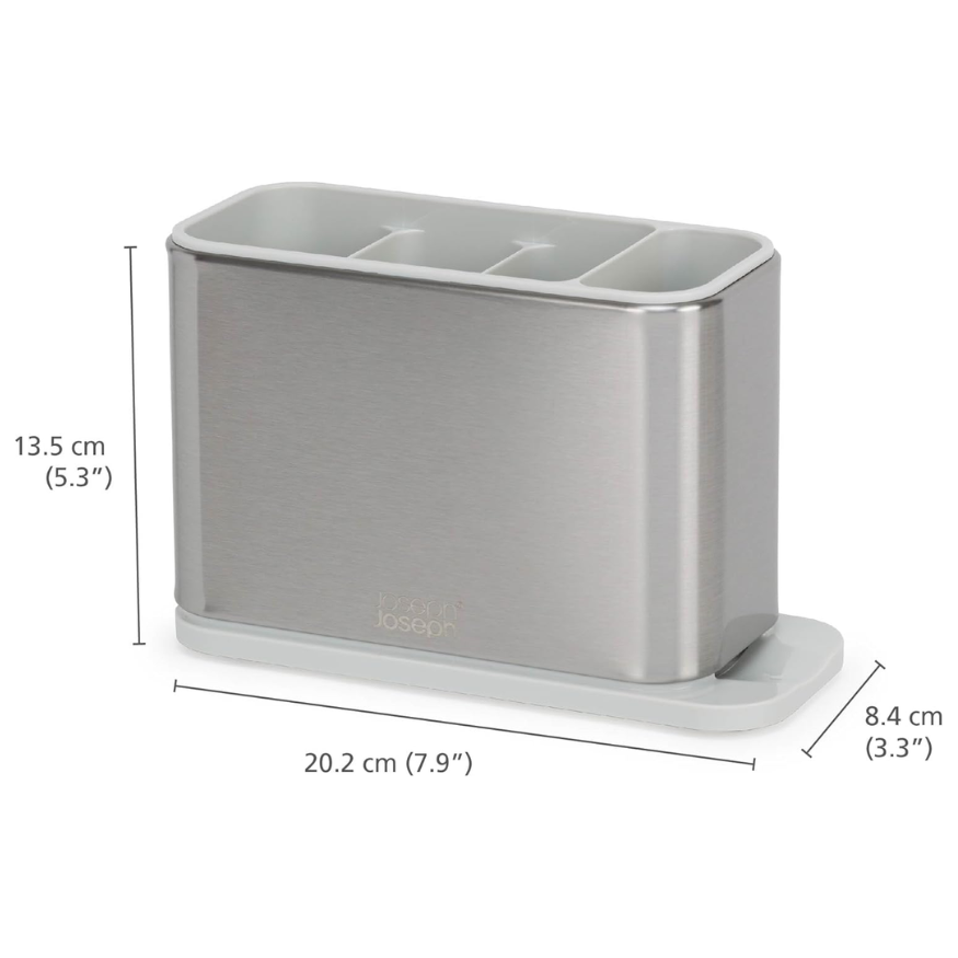 Hộp đựng thìa dĩa Joseph Joseph 851694 Surface Stainless Steel Cutlery Drainer - Light Stone