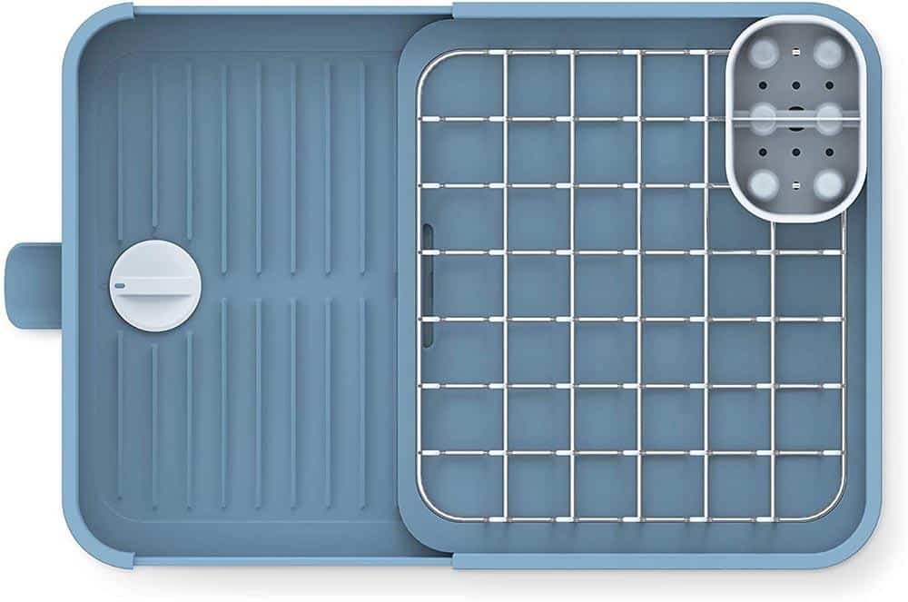 Khay đựng bát đĩa Joseph Joseph 85185 Extend™ Expandable Dish Drainer - Editions màu xanh dương