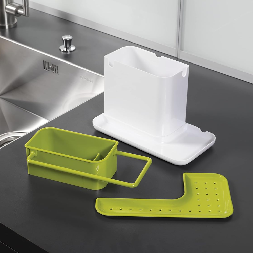 Giá để dụng cụ rửa chén Joseph Joseph 85021 Caddy (White / Green) (màu trắng/ xanh cốm)
