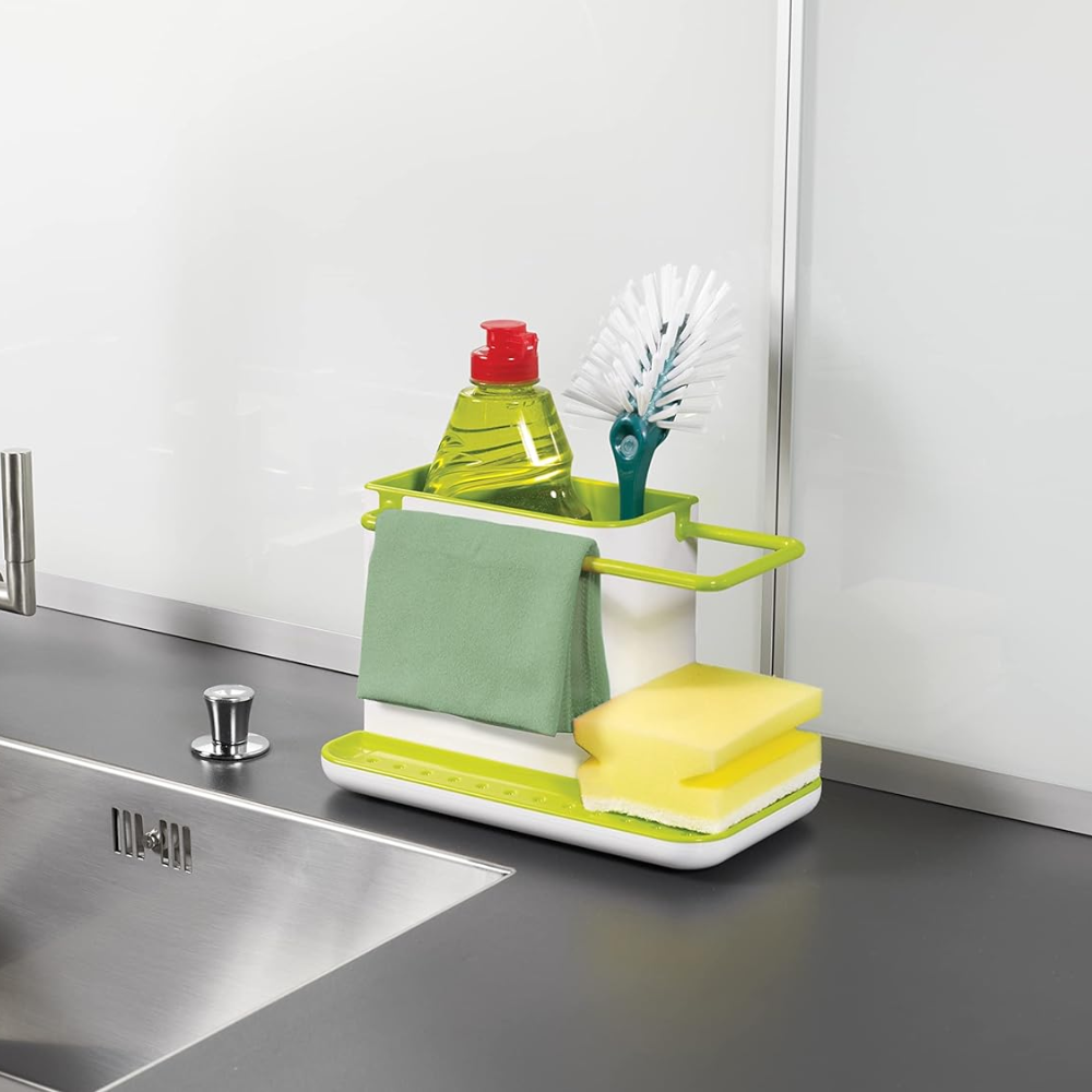 Giá để dụng cụ rửa chén Joseph Joseph 85021 Caddy (White / Green) (màu trắng/ xanh cốm)