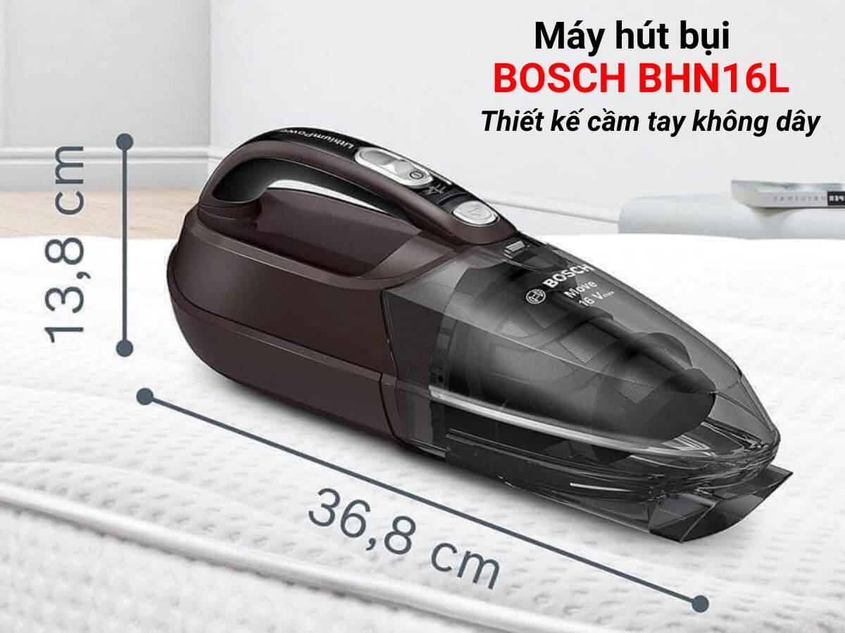 Máy hút bụi cầm tay không dây Bosch BHN16L 16V (nâu) - Hàng chính hãng