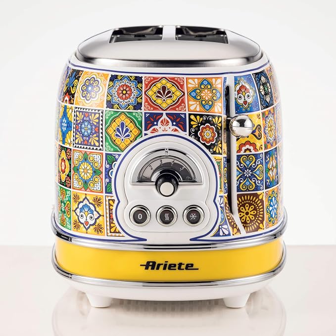 Máy nướng bánh mì Ariete 810W 00C01551PAR0 họa tiết Positano