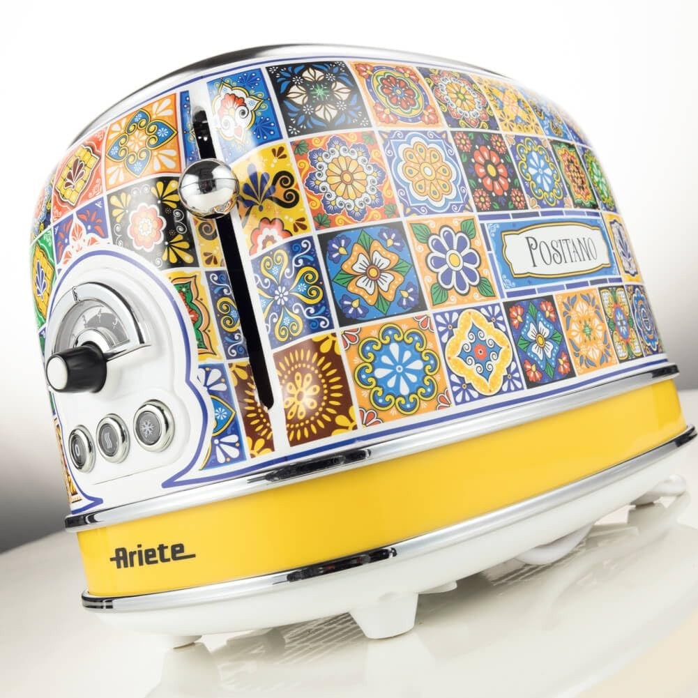 Máy nướng bánh mì Ariete 810W 00C01551PAR0 họa tiết Positano