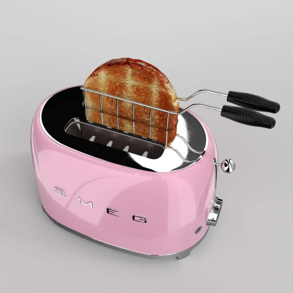 Máy nướng bánh mỳ SMEG TSF02PKEU màu hồng