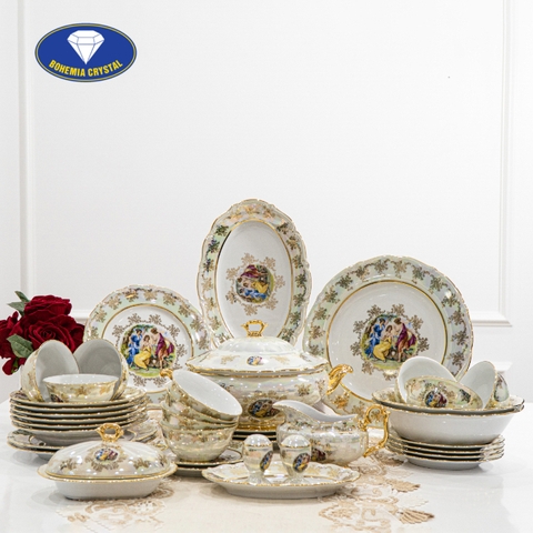 Bohemia - Bộ đồ ăn sứ Tiệp MT JS L GR