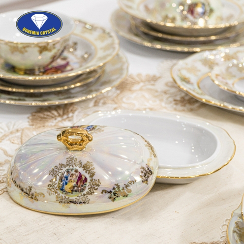 Bohemia - Bộ đồ ăn sứ Tiệp MT JS L GR