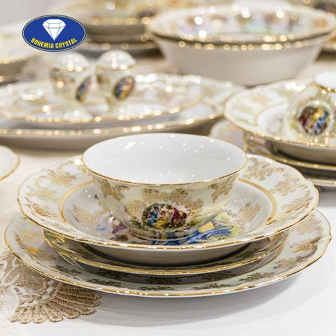 Bohemia - Bộ đồ ăn sứ Tiệp MT JS L GR