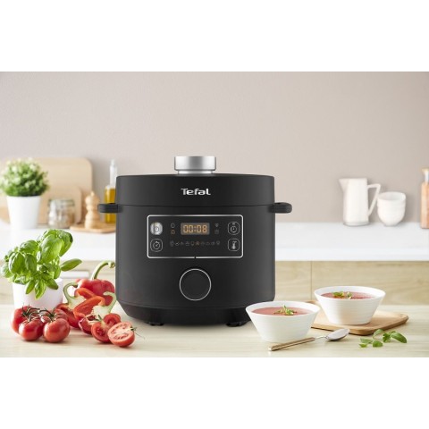 Nồi áp suất điện đa năng Tefal CY754830 Turbo Cuisine 5,0 L (10 chức năng: áp suất, nấu chậm, nấu cơm, xào, hấp, nướng bánh, sữa chua,…)