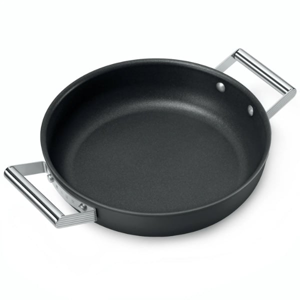 Nồi chảo SMEG CKFD2811BLM màu đen 28cm (vung kính)