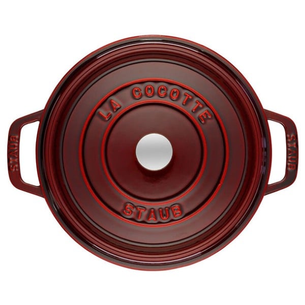 Staub - Nồi tròn màu đỏ lựu - 22cm (2.6L) (B)