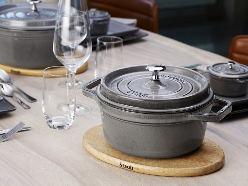 Staub - Nồi tròn màu xám - 24cm (3.8L)