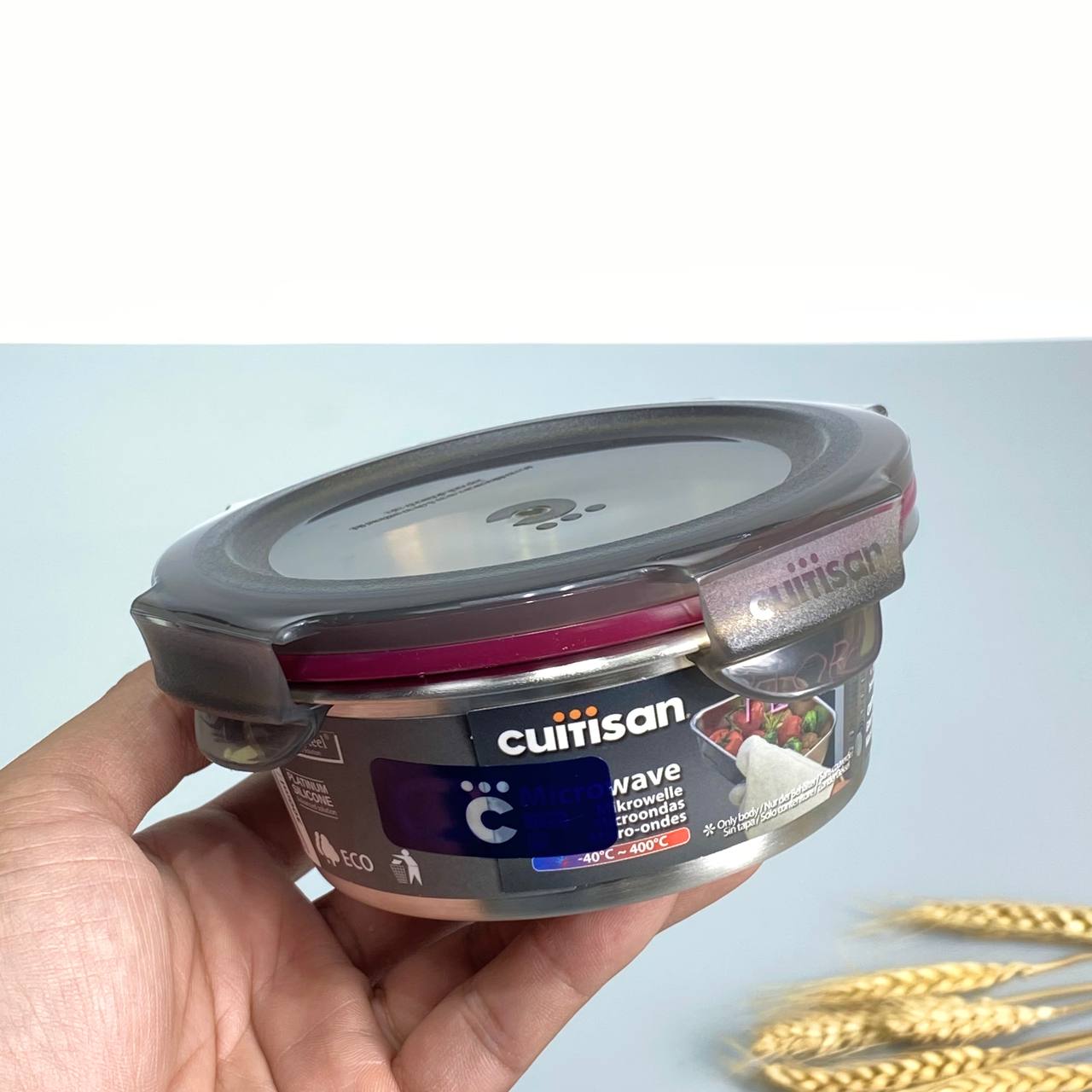 Hộp đựng thực phẩm inox tròn Cuitisan Flora EC7-FR03 300ml