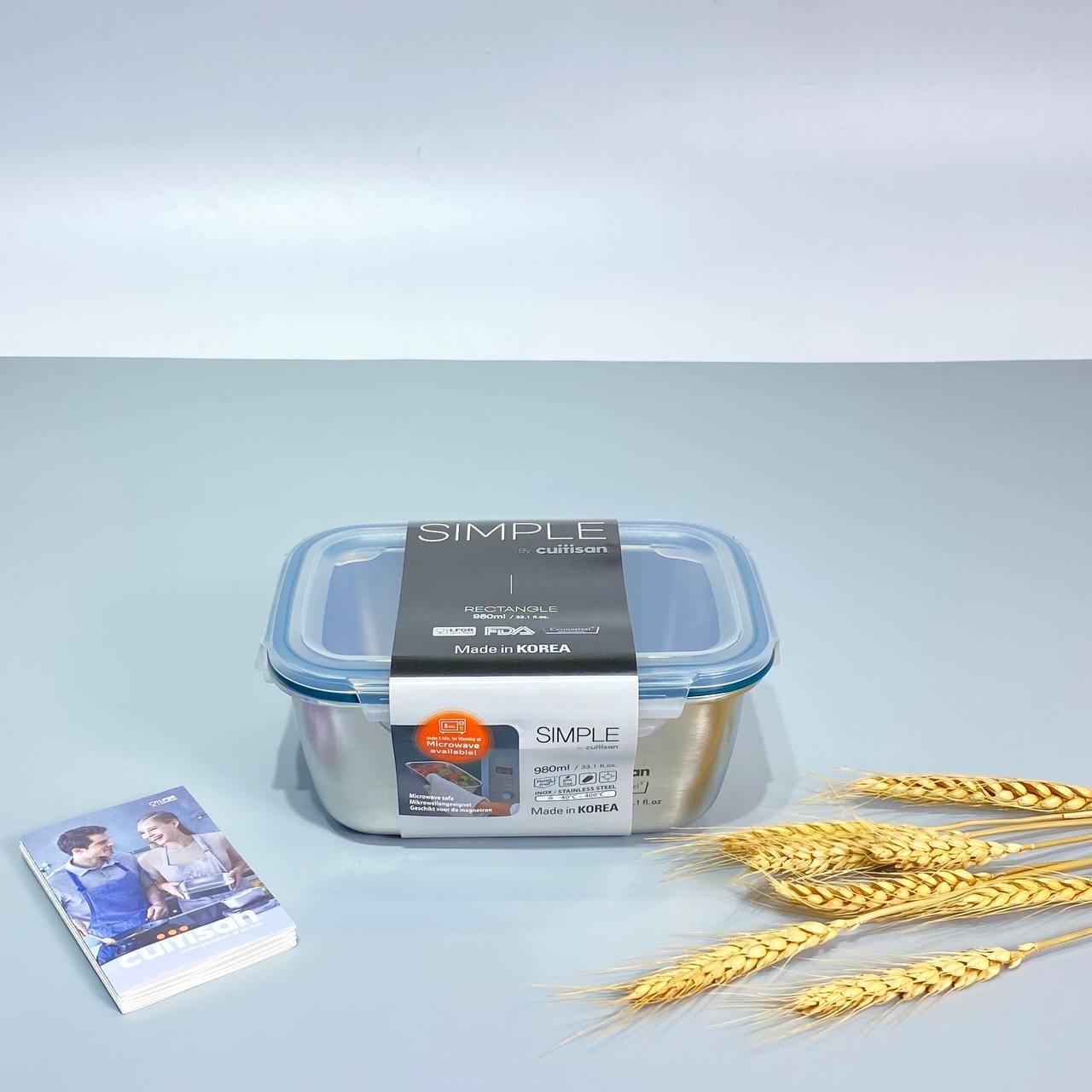 Hộp đựng thực phẩm inox chữ nhật Cuitisan Simple EC7-PS06 980ml