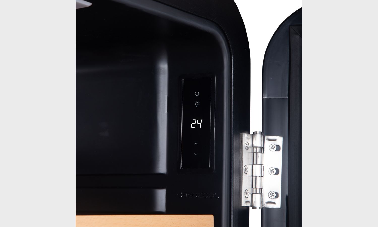 Tủ rượu cigar HCK SC-208RWA 208L Retro màu đen mặt kính (54 chai & 138 điếu cigar)