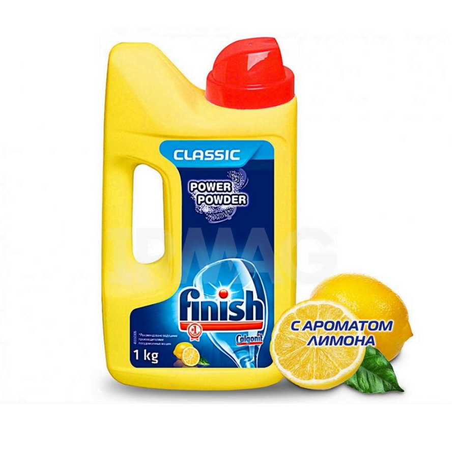 Bột Rửa Bát Finish classic Dishwasher Powder Lemon, 1kg Hương Chanh (thùng 12 can)