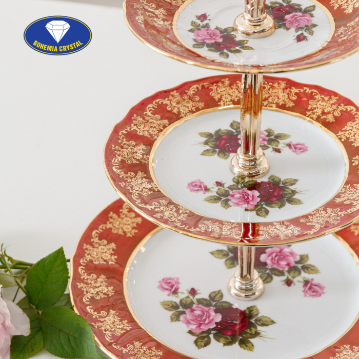 Bohemia - Đĩa sứ Tiệp 3 tầng STOJAN CL CE