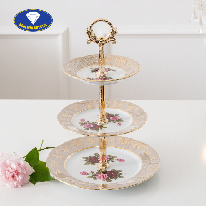 Bohemia - Đĩa sứ Tiệp 3 tầng STOJAN HL CE