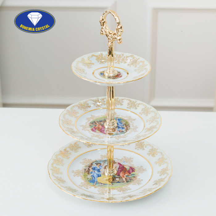 Bohemia - Đĩa sứ Tiệp 3 tầng STOJAN L GR