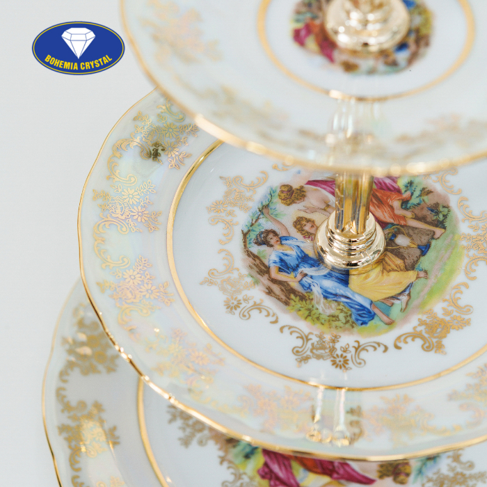 Bohemia - Đĩa sứ Tiệp 3 tầng STOJAN L GR