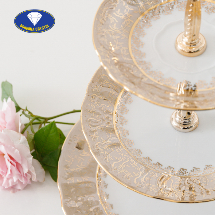 Bohemia - Đĩa sứ Tiệp 3 tầng STOJAN LH111