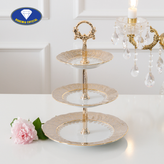 Bohemia - Đĩa sứ Tiệp 3 tầng STOJAN LH111