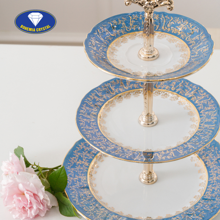 Bohemia - Đĩa sứ Tiệp 3 tầng STOJAN LM111