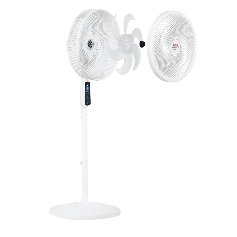 Quạt cây TEFAL Turbo Silence Plus VH689690 màu trắng, cánh trắng có điều khiển từ xa