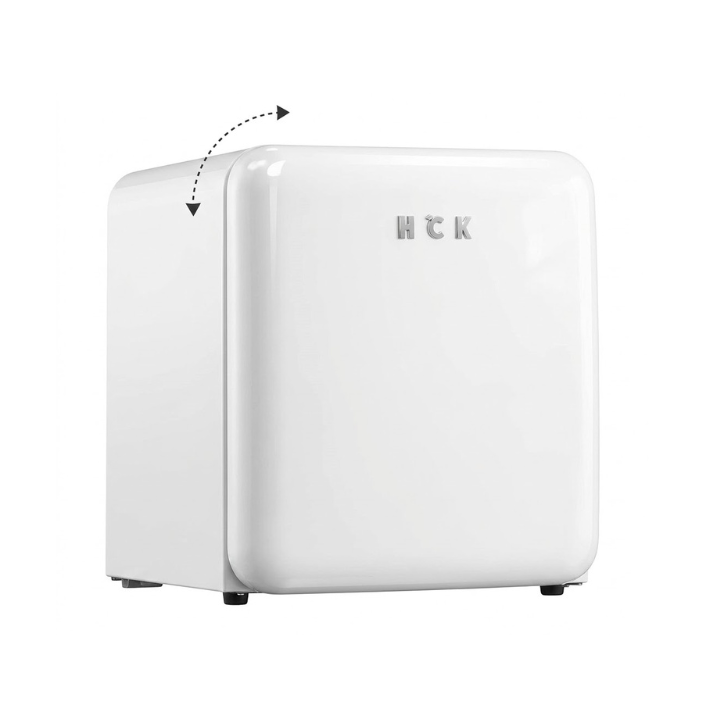 Tủ lạnh mini retro HCK BC-46R 48L màu trắng cánh kín