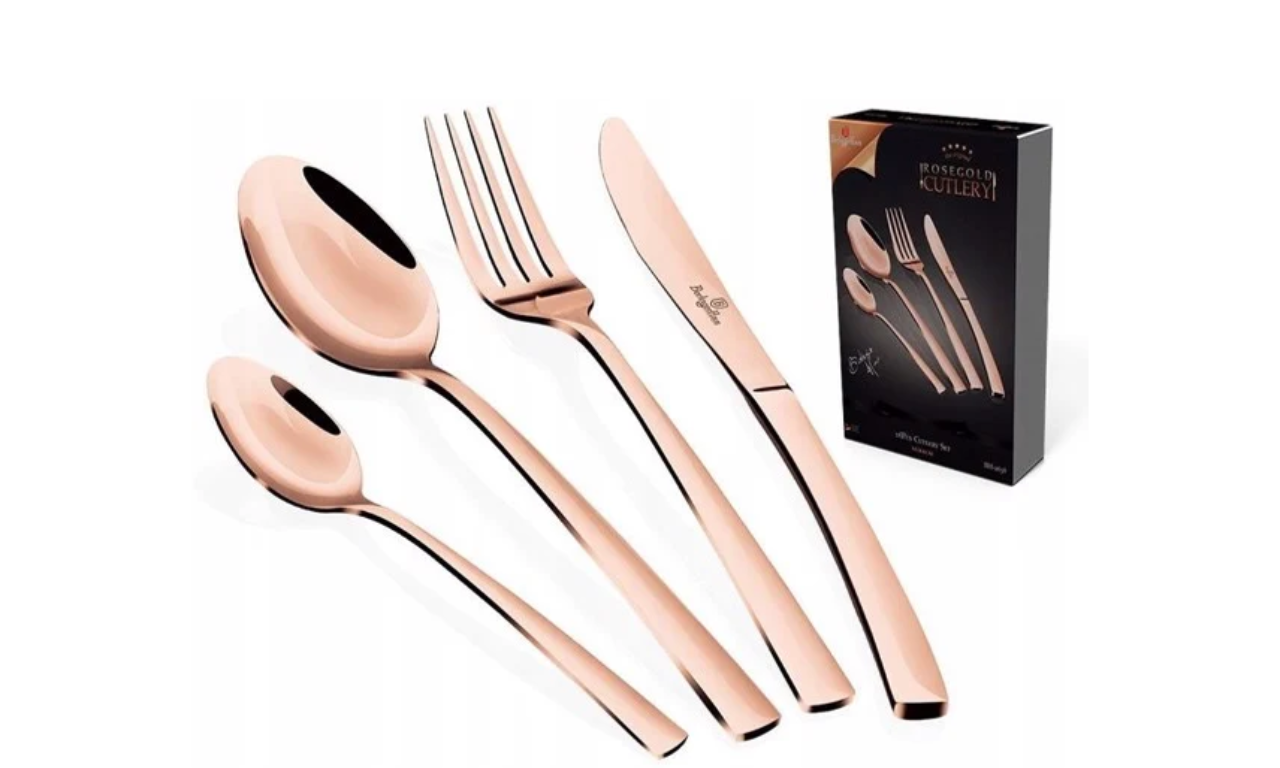 Bộ dao thìa dĩa 16 chi tiết Berlinger Haus BH/2638A - màu vàng hồng