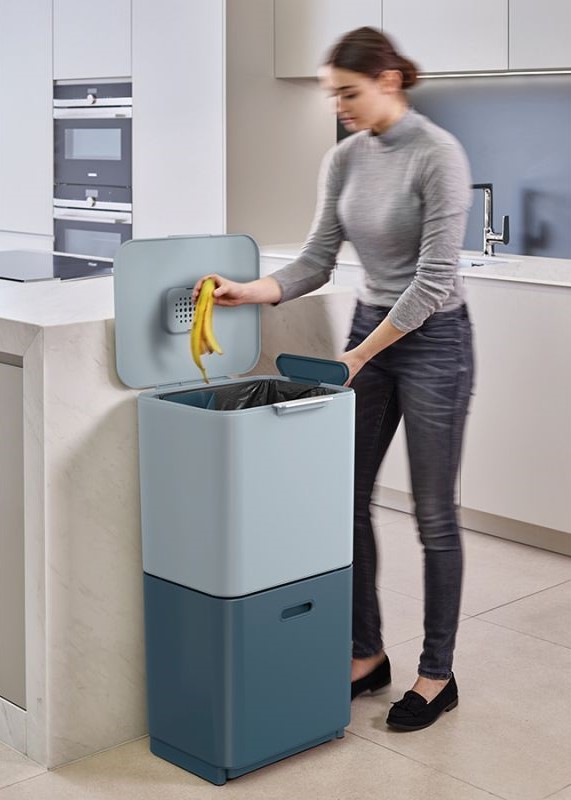 Thùng rác 2 ngăn Joseph Joseph 30093 Editions Totem Max 60l - màu xanh
