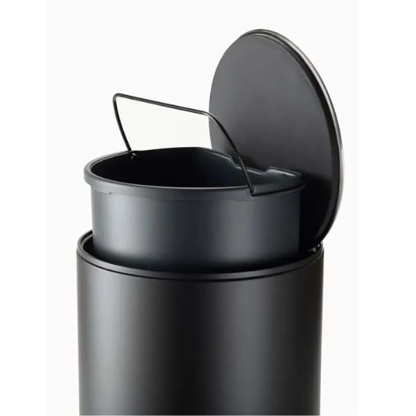 Thùng rác đạp chân Joseph Joseph Arc™ 10L Easy-push Pedal Bin 30151 màu đen mờ