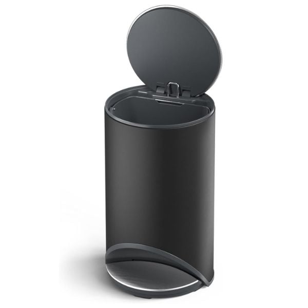 Thùng rác đạp chân Joseph Joseph Arc™ 10L Easy-push Pedal Bin 30151 màu đen mờ